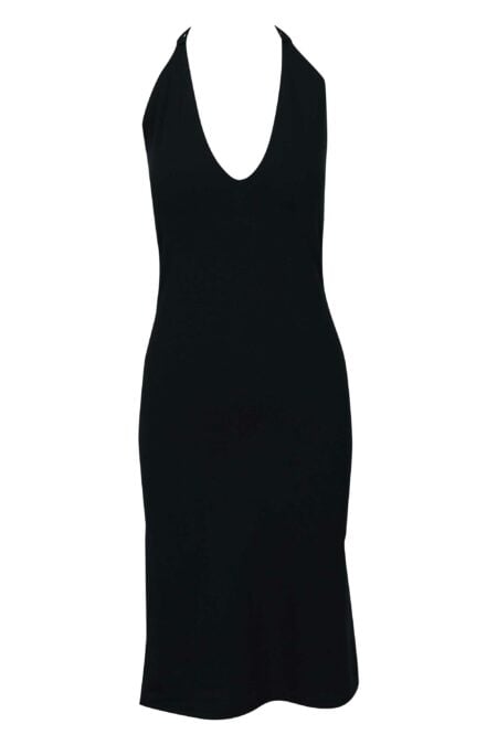 Moschino - Body preto com logótipo de fita nas alças - BLS Fashion
