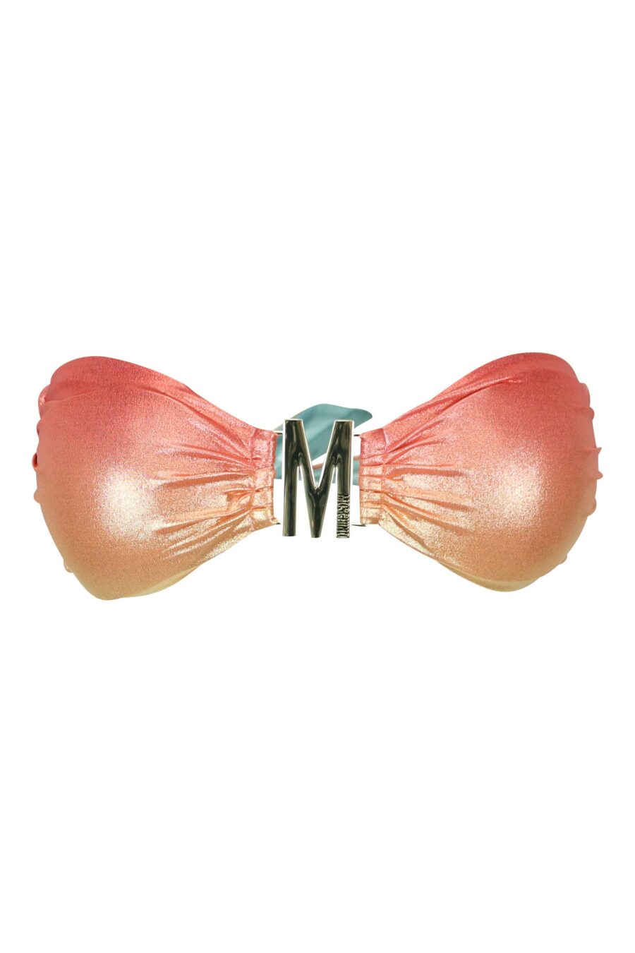 Multicoloured bikini top with gold lettering "m" logo - 667113644493
