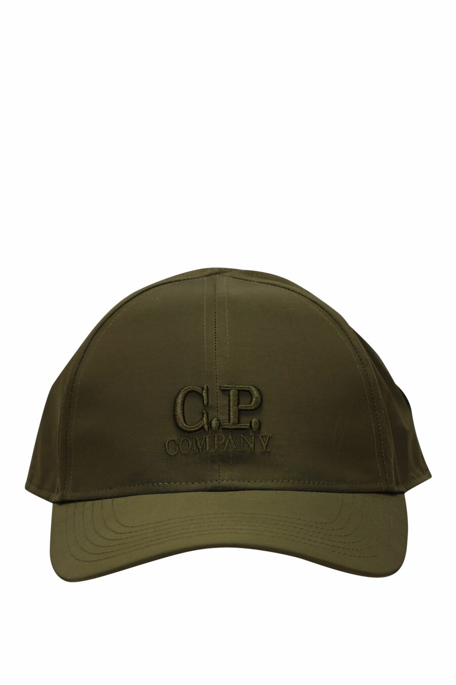 Military green cap with embroidered maxilogue - 7620943697087