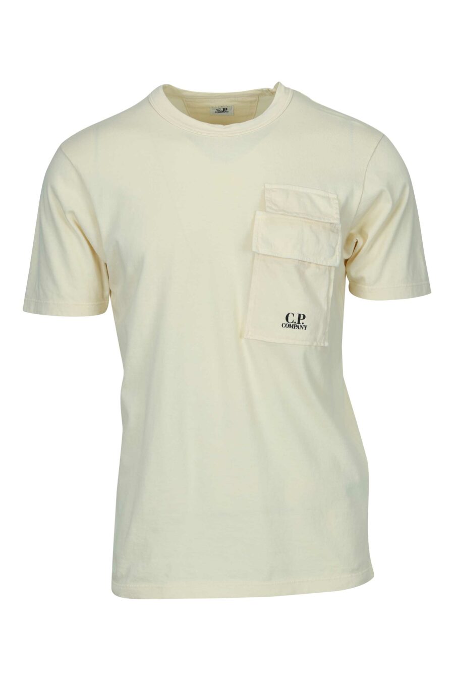Camiseta beige con bolsillos y minilogo "cp" - 7620943766882