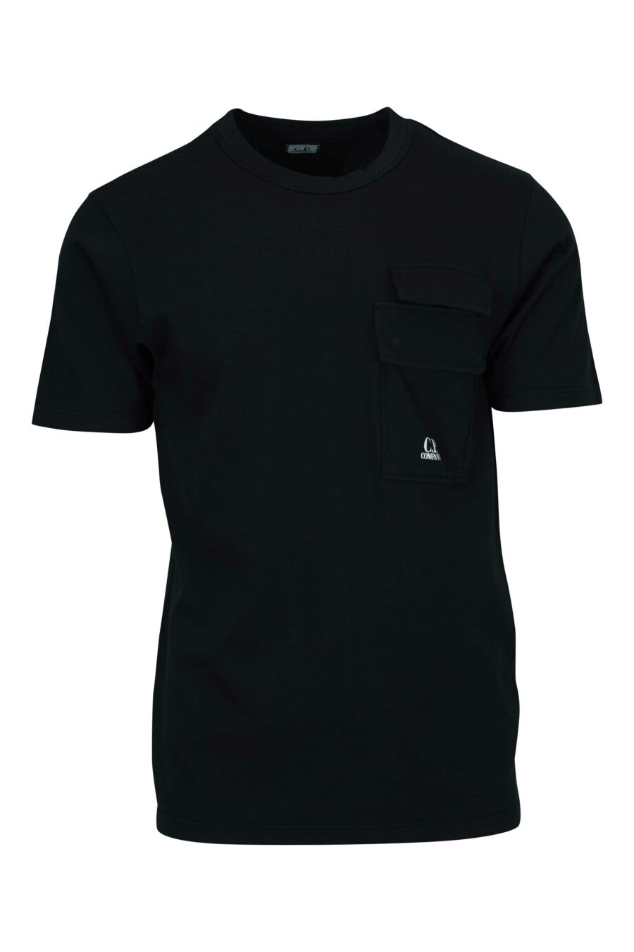 Camiseta negra con bolsillos y minilogo "cp" - 7620943767025