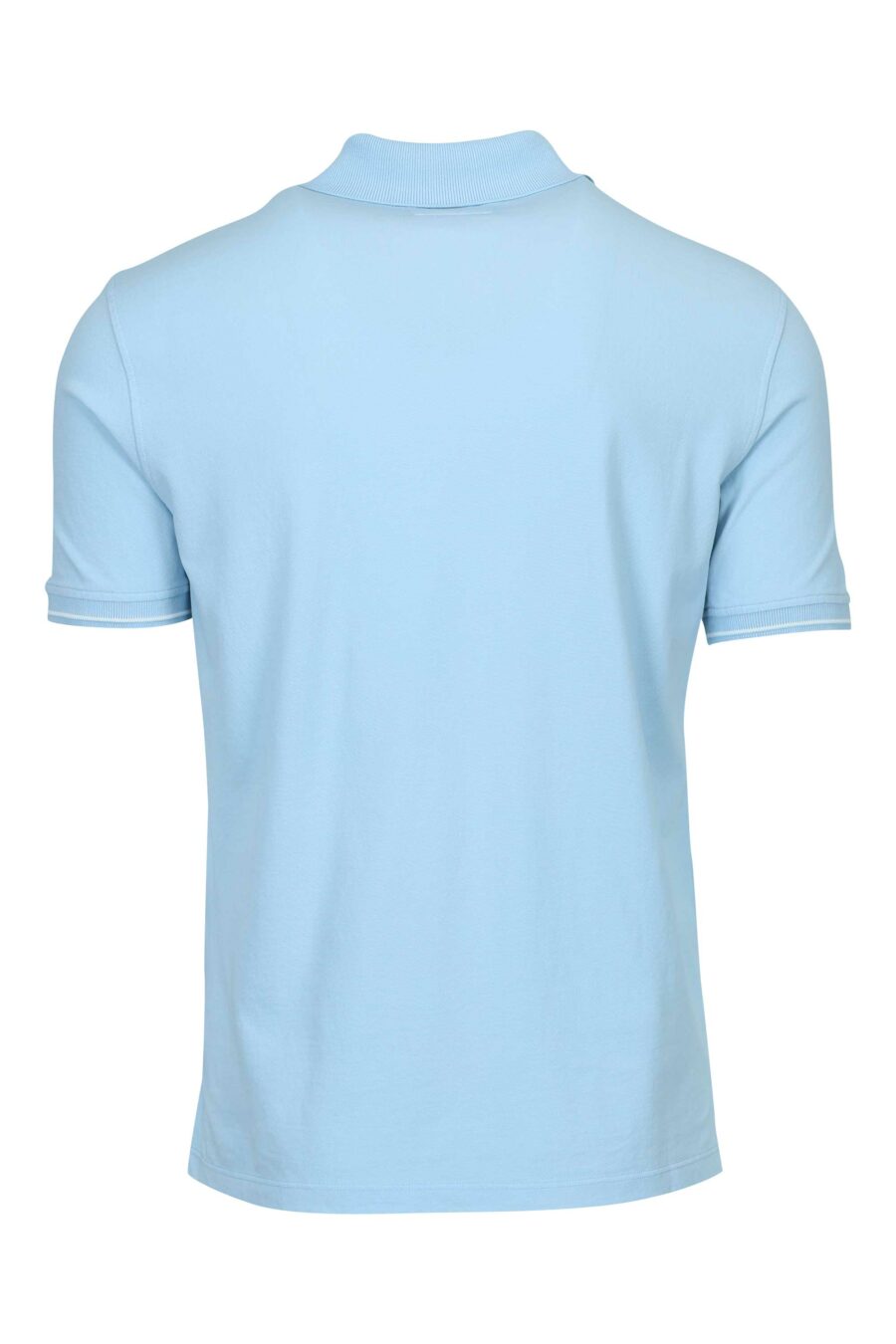 Light blue duotone polo shirt with mini logo patch "cp" - 7620943775136 1