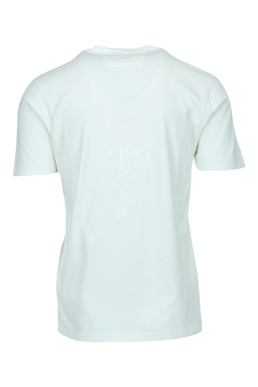 T-shirt branca com maxilogue de marinheiro e logótipo "cp" - 7620943776478 1