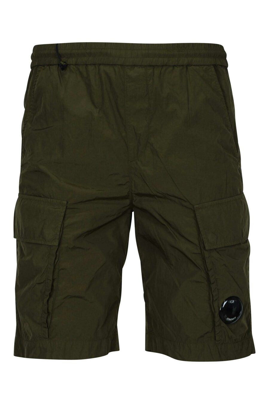 Pantalón corto verde militar con minilogo lente - 7620943785333