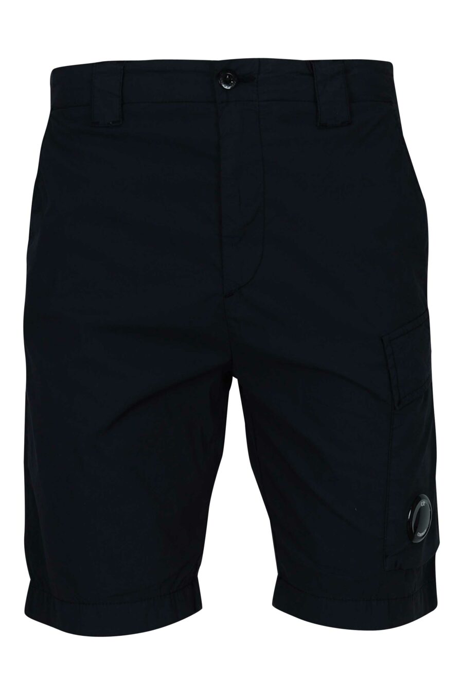 Pantalón corto midi azul oscuro con minilogo lente - 7620943786507