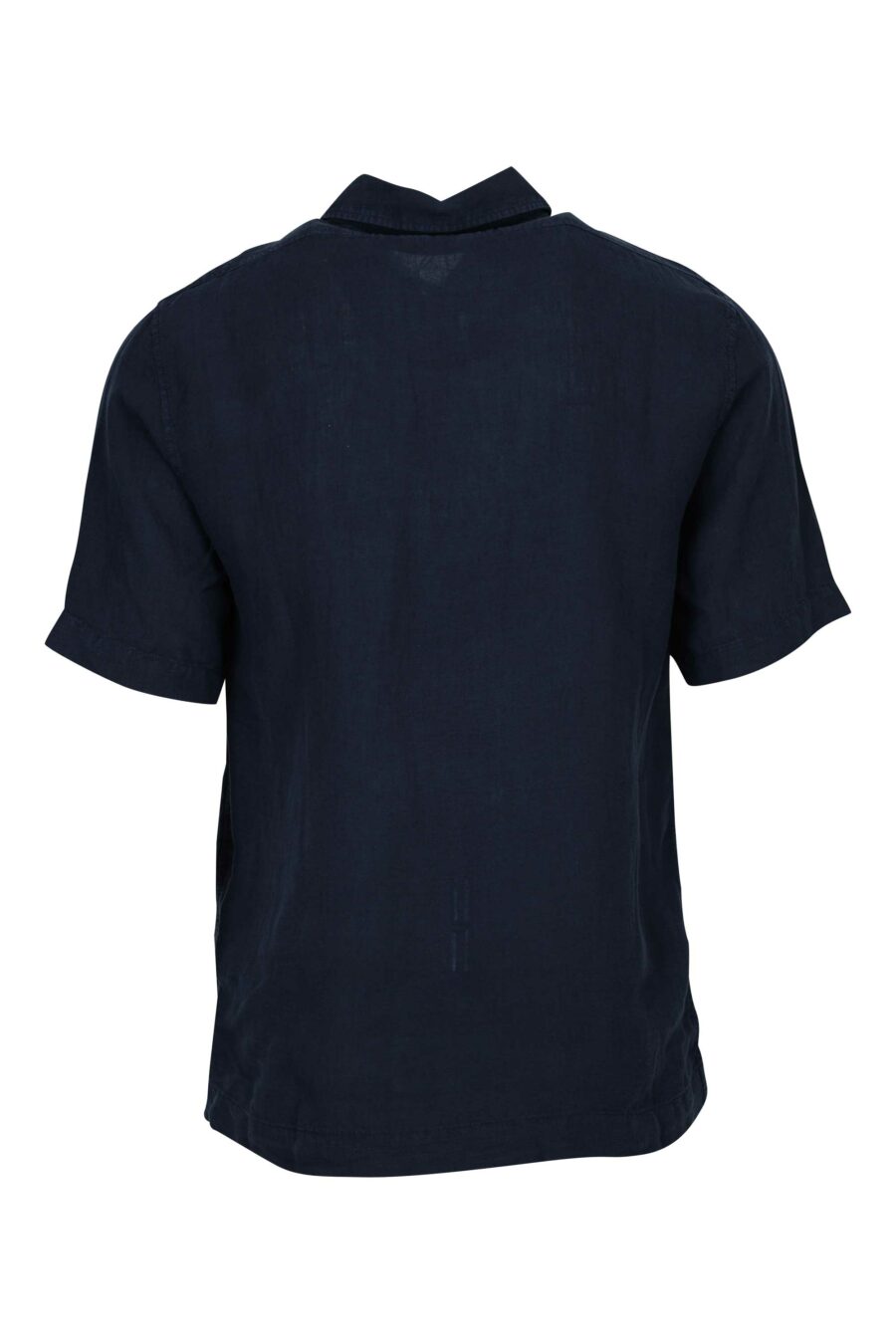 Chemise à manches courtes bleu foncé avec boutons et poches avec mini-logo - 7620943812053 1