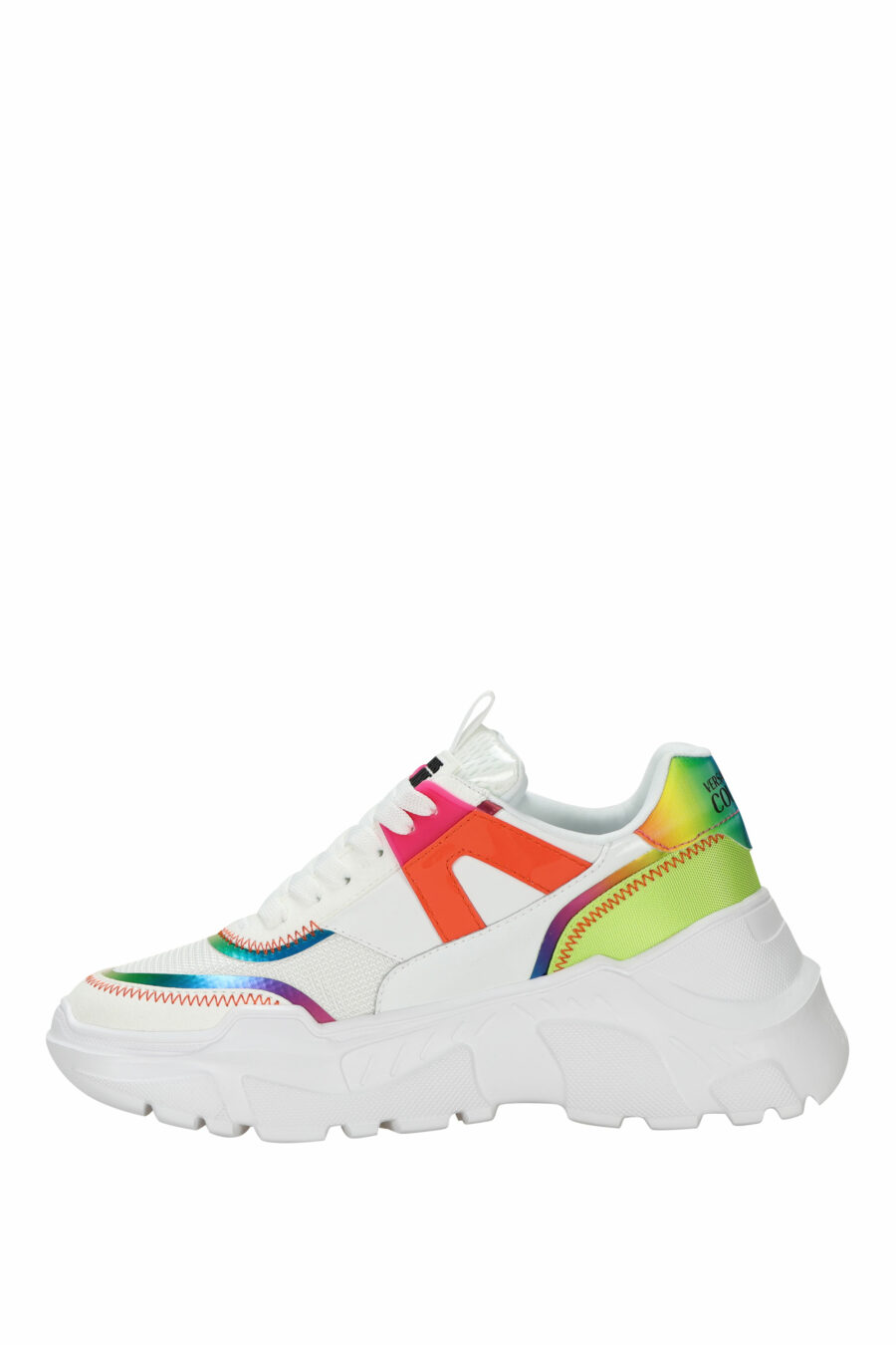 White multicoloured trainers with platform and logo - 8052019604870 2