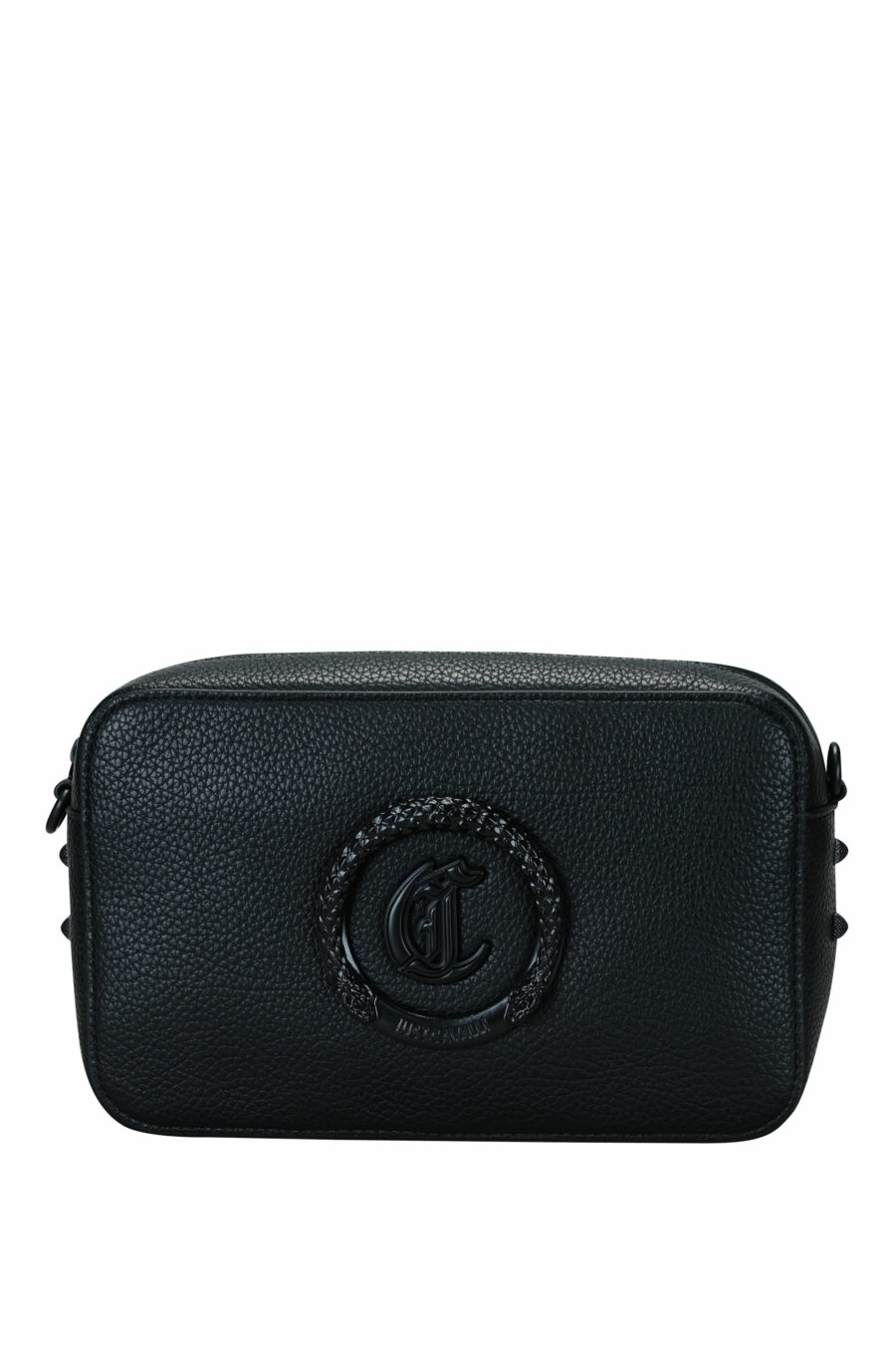 Bolso bandolera negro con logo circular "c" en metal - 8052672741394