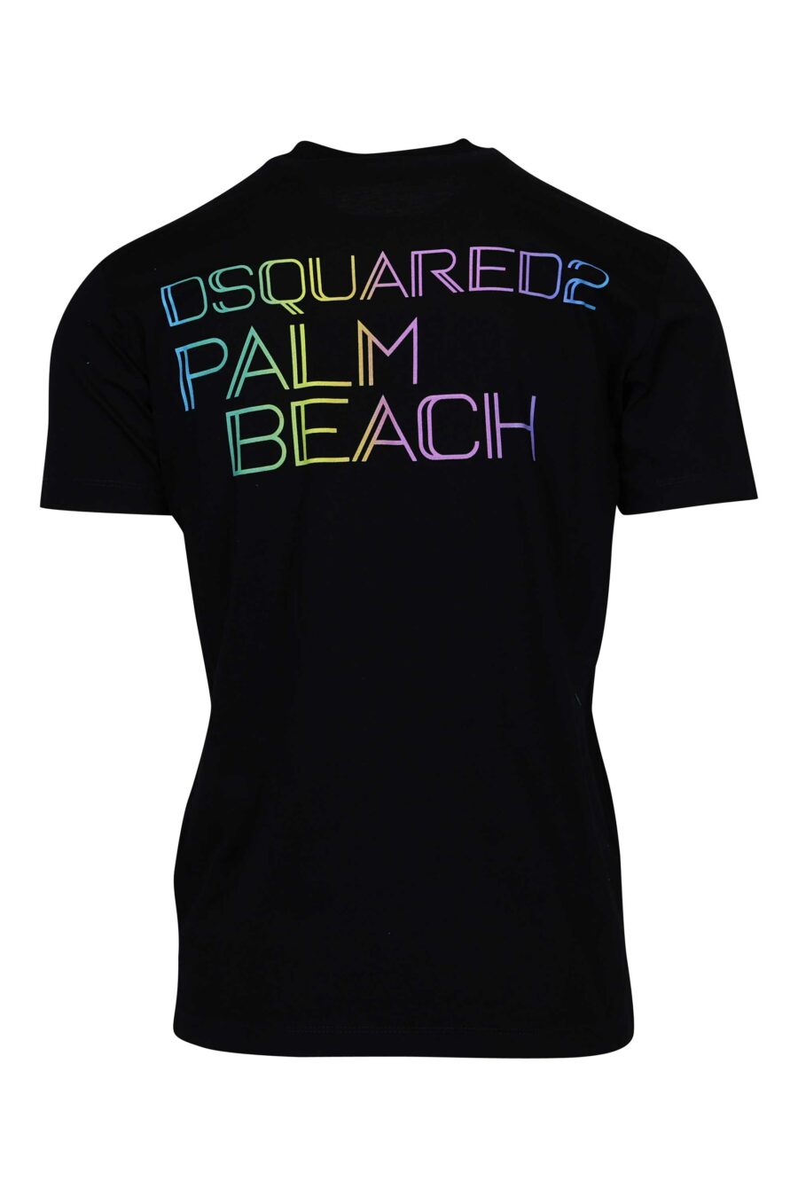 T-shirt noir avec mini-logo multicolore sur le côté - 8054148447649 1