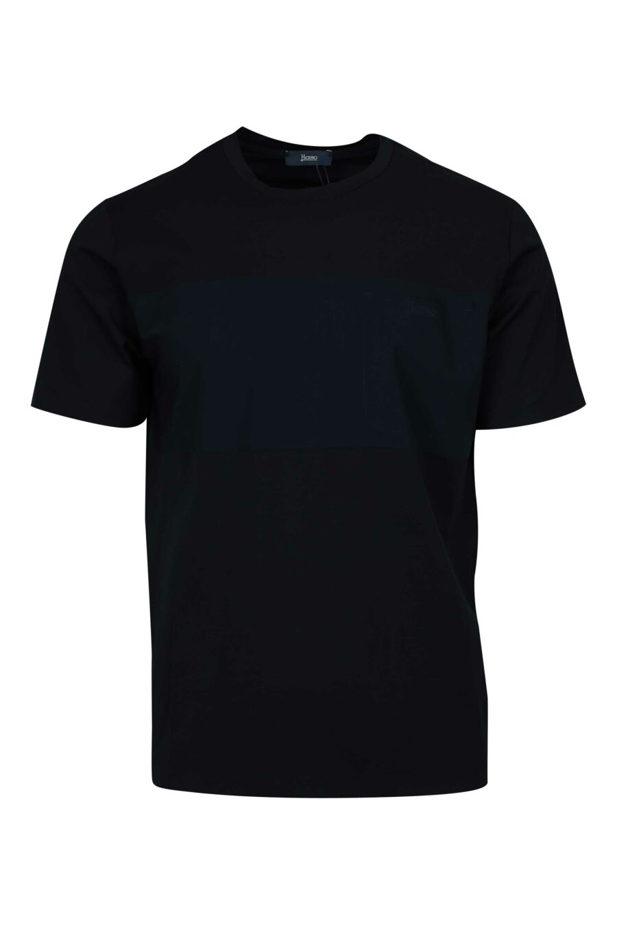 Schwarzes Strick-T-Shirt mit Logo - 8055721922492
