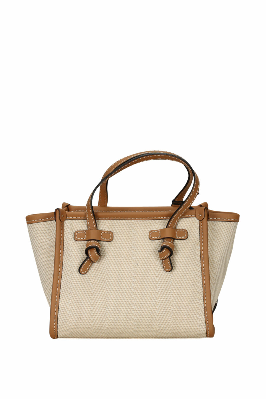 Mini Shopper Tasche "Miss Marcella" beige mit braun und Minilogo - 8057145894386