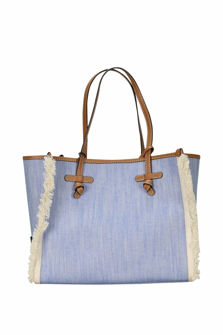 Shopper-Tasche "Marcella" mit blauen Fransen und Mini-Logo - 8057145899046 2
