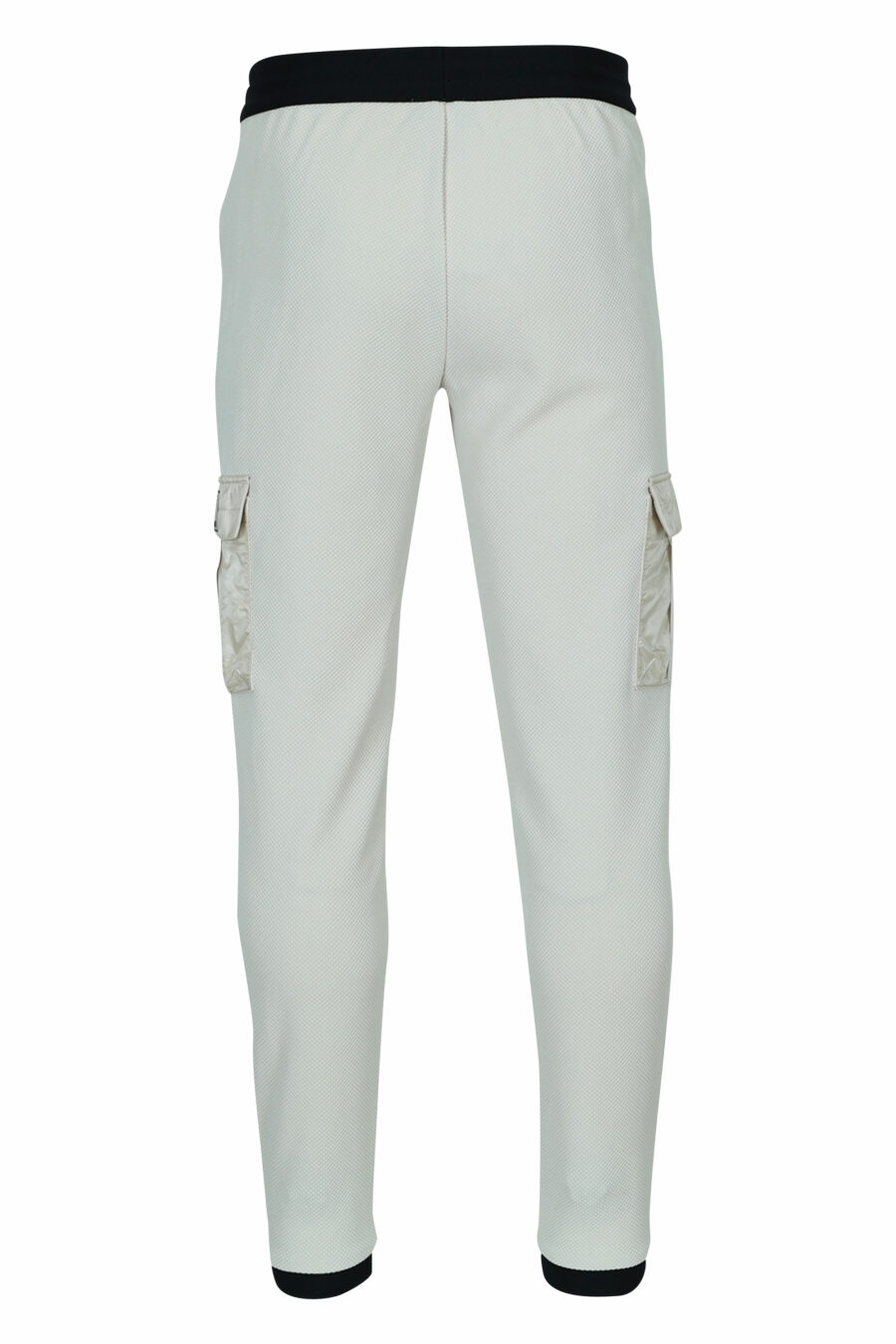 Pantalón de chándal beige mix estilo cargo y minilogo "lux identity" - 8057970665359 1