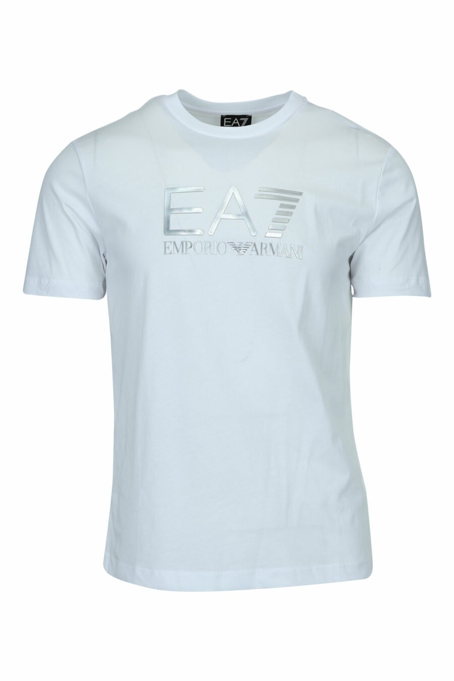 White T-shirt with "lux identity" maxilogo in gradient - 8057970673118