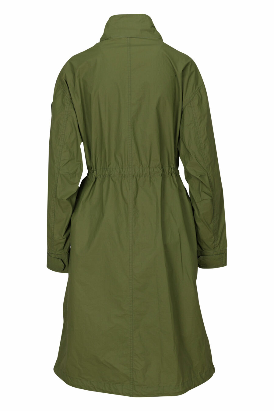 Military green waterproof trench coat with side logo - 8058610764999 2