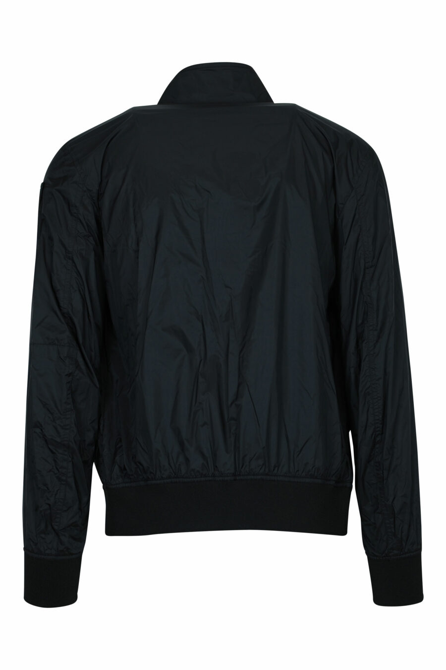 Schwarze Jacke mit seitlichem Reißverschluss und Logo - 8058610786533 1