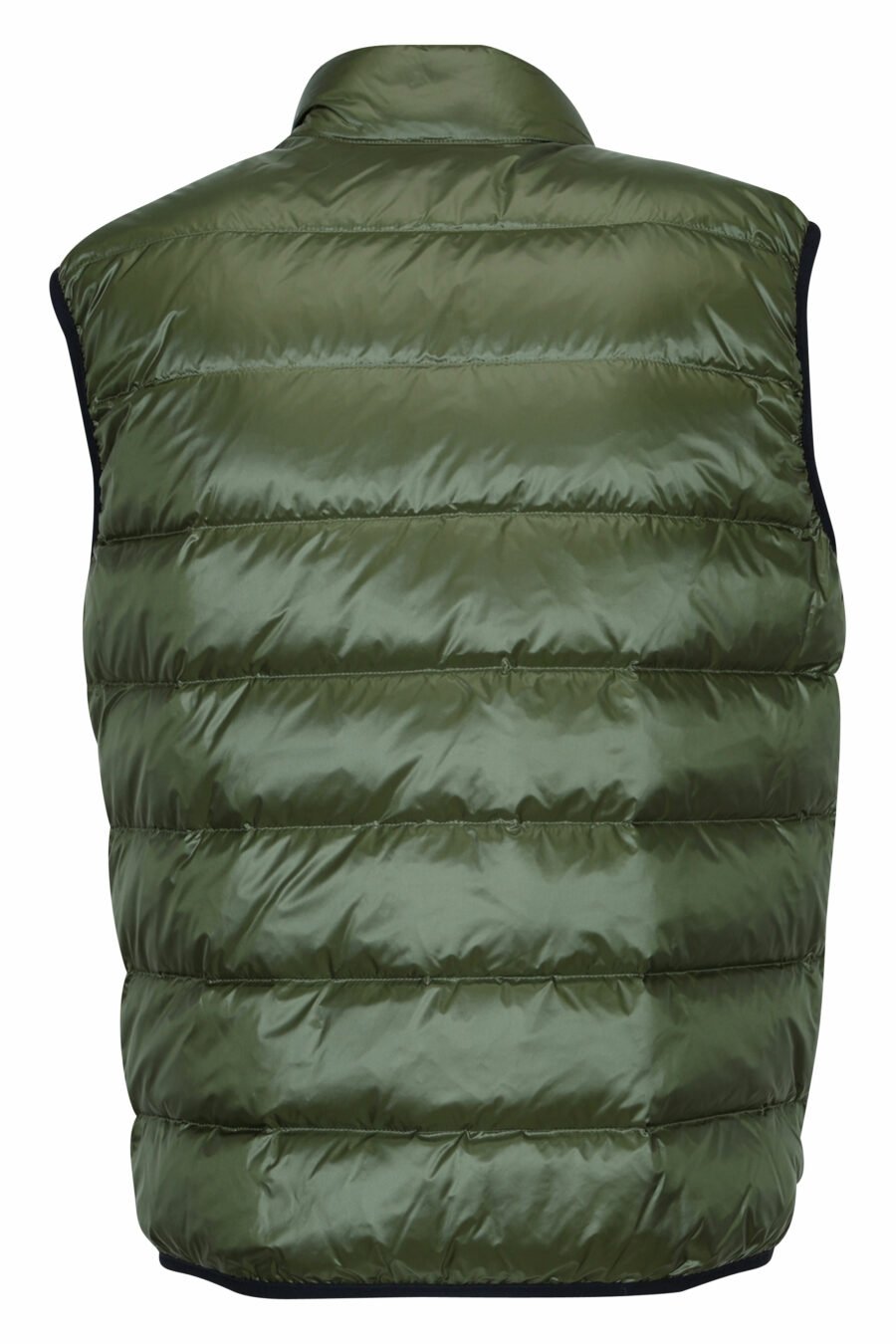 Military green waistcoat with straight lines and mini-logo - 8058610797980 1