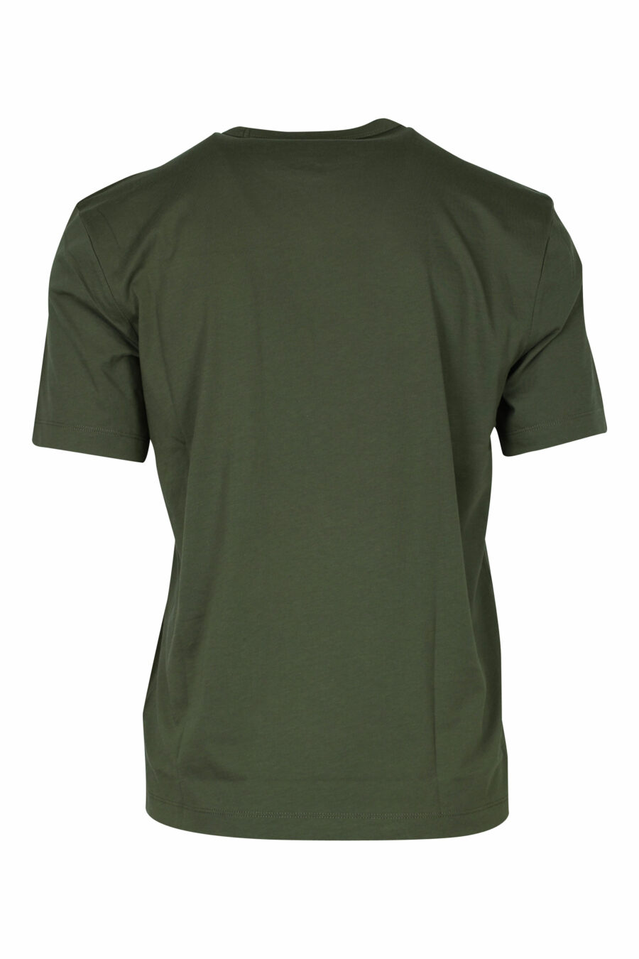 Camiseta verde militar con minilogo estampado bolsillo - 8058610799816 1