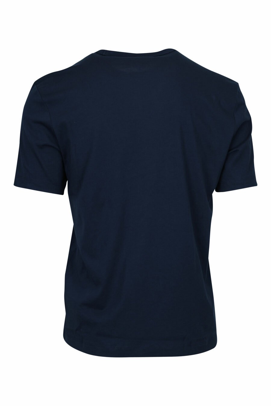 Blaues T-Shirt mit Mini-Logo bedruckte Tasche - 8058610799946 1