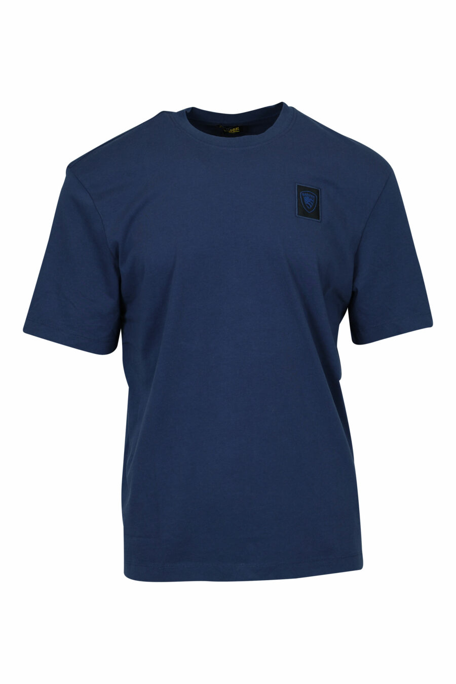 Camiseta azul con minilogo escudo bordado - 8058610829575