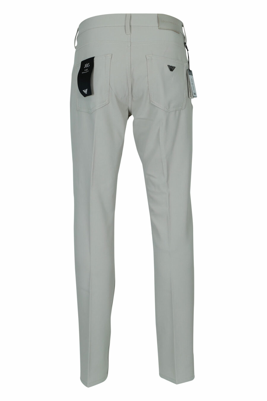 Beige trousers with metal eagle mini logo - 8058947055913 2