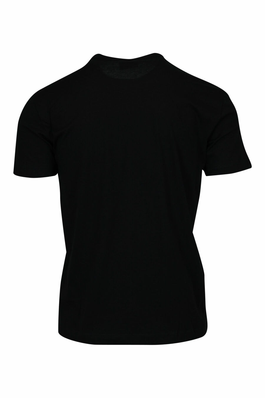 Black T-shirt with black "lux identity" minilogue on gold plate - 8058947471980 1