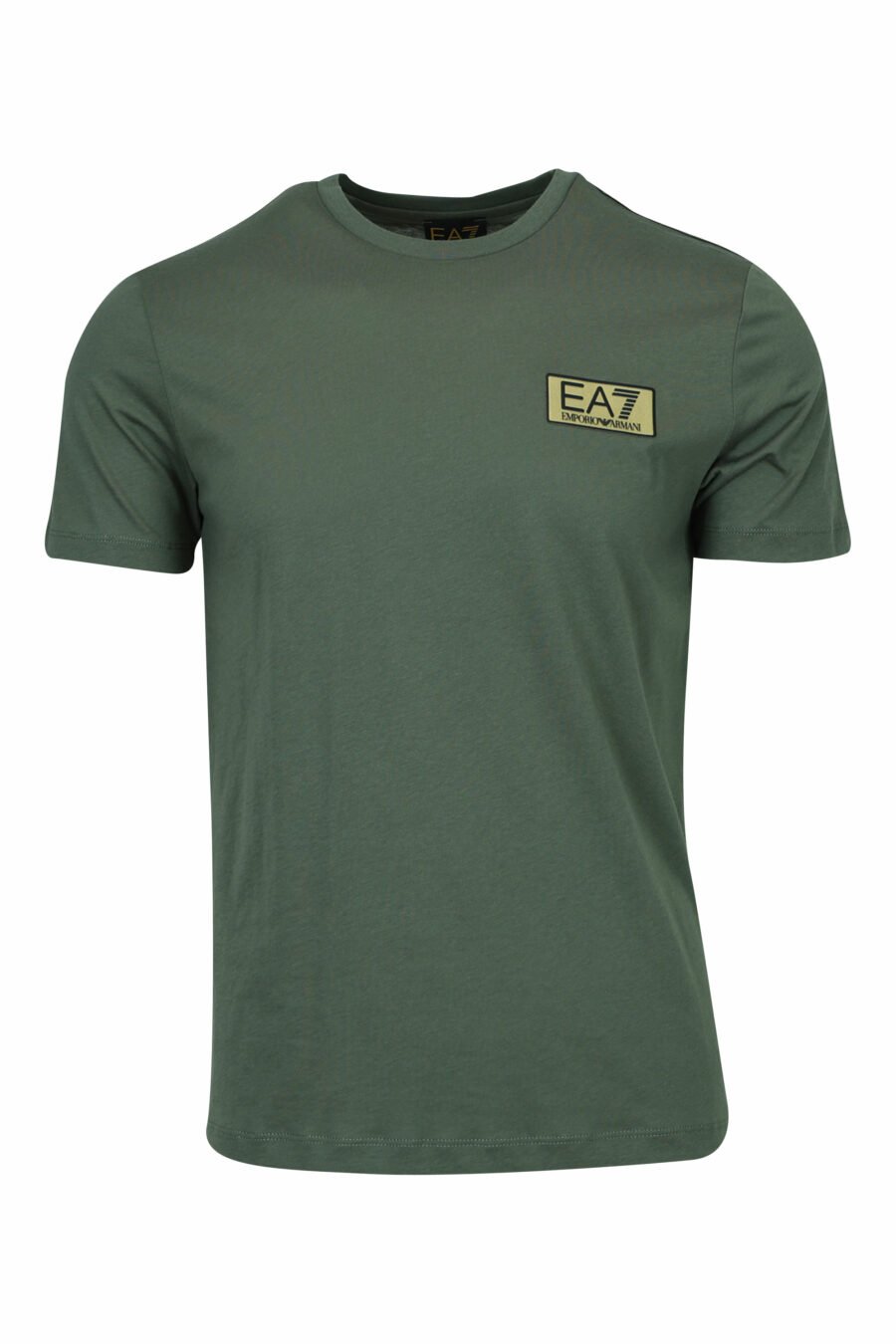 Grünes T-Shirt mit schwarzem Minilogo "lux identity" auf Goldplatte - 8058947475506