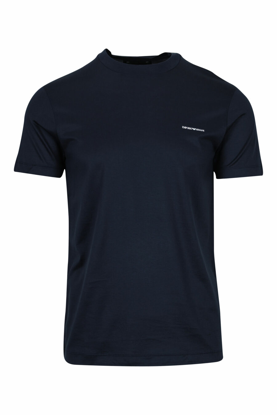 T-shirt bleu foncé avec minilogue "emporio" - 8059516408352 1