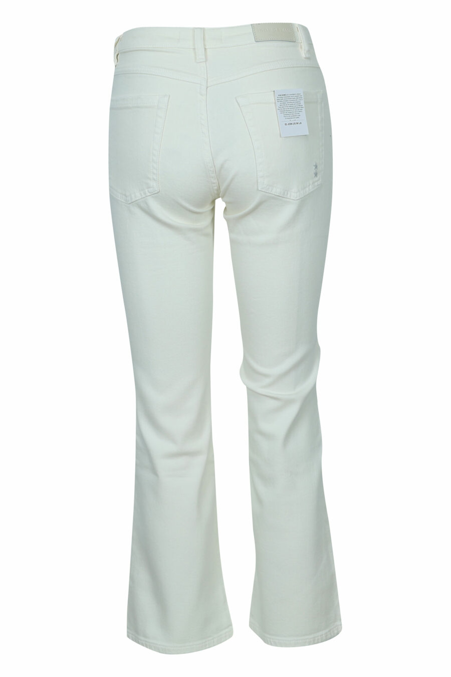 Pantalón blanco crema "Pam" con bota ancha - 8059772787895 1