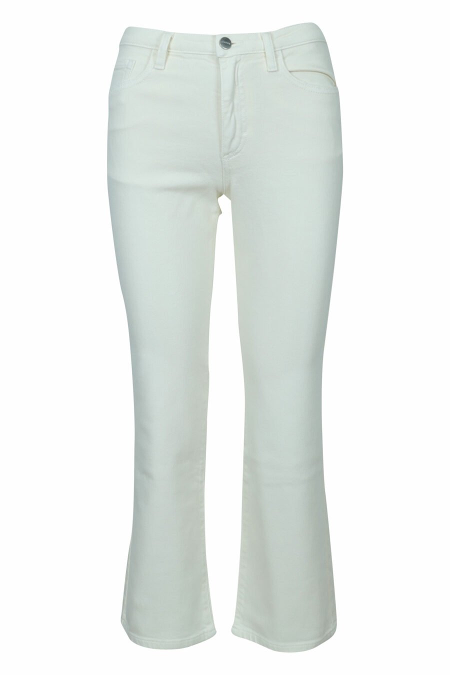 Pantalón blanco crema "Pam" con bota ancha - 8059772787895