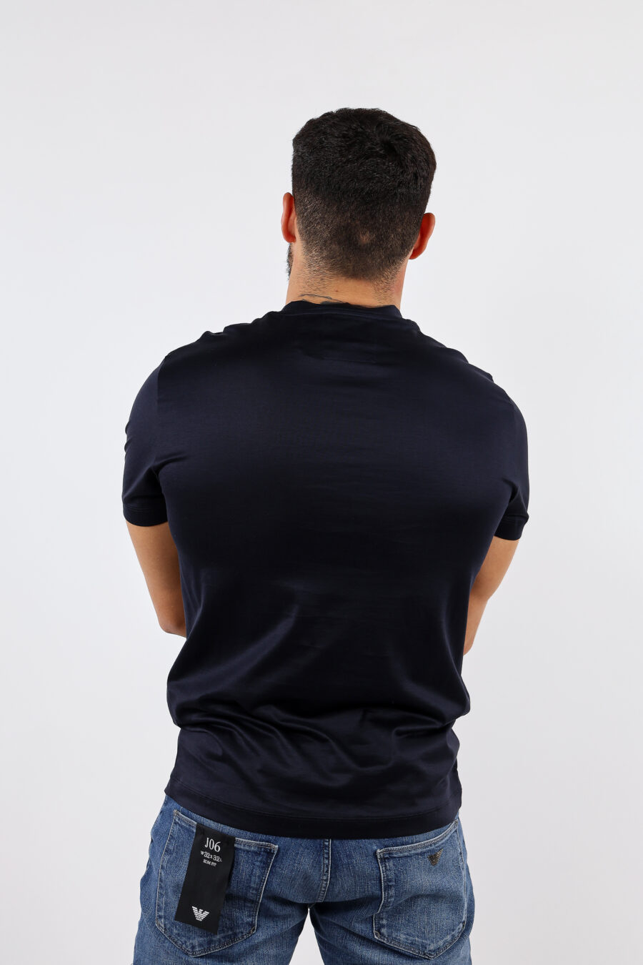 Camiseta azul oscuro con minilogo "emporio" - BLS Fashion 27