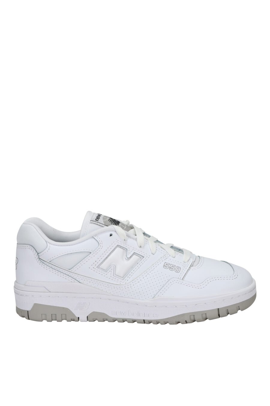 Zapatillas blancas mix con gris "550" y logo "N" blanco - 194768756931
