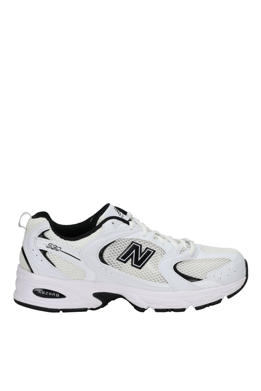 Zapatillas blancas con negro "530" con logo "N" negro - 196071167954