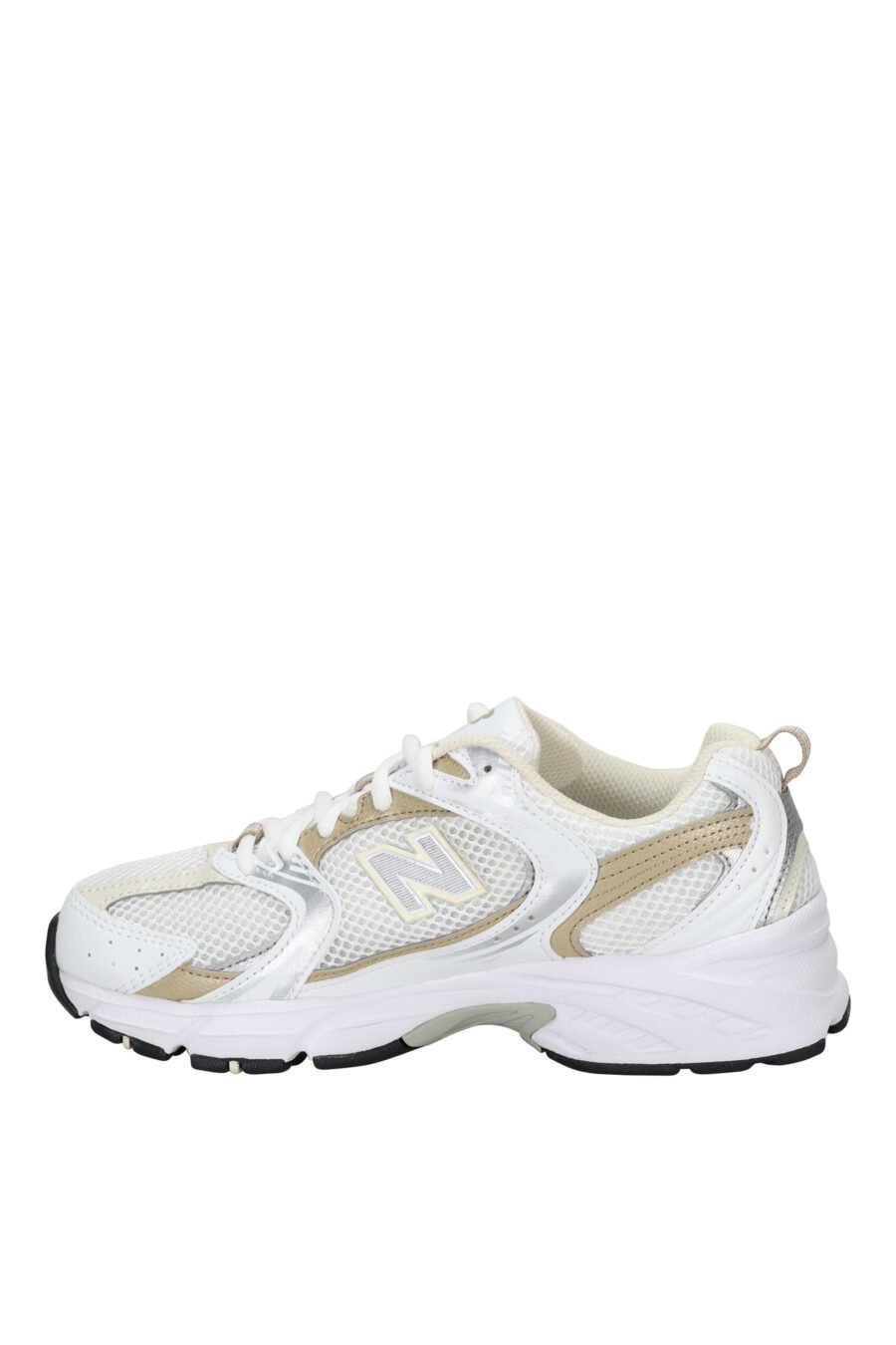 Zapatillas blancas con detalles dorados "530" y logo "N" blanco - 197375712635 2