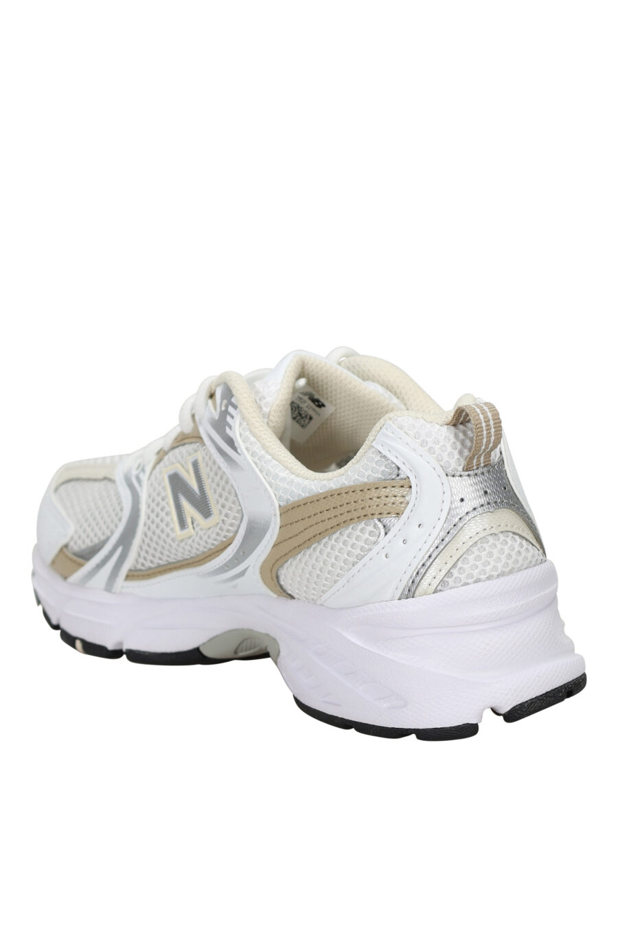 Zapatillas blancas con detalles dorados "530" y logo "N" blanco - 197375712635 3