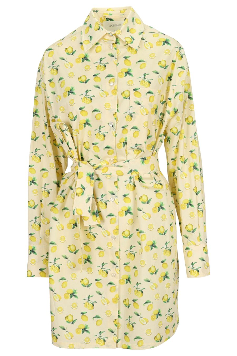 Vestido manga larga color vainilla con estampado limones - 22211242060013
