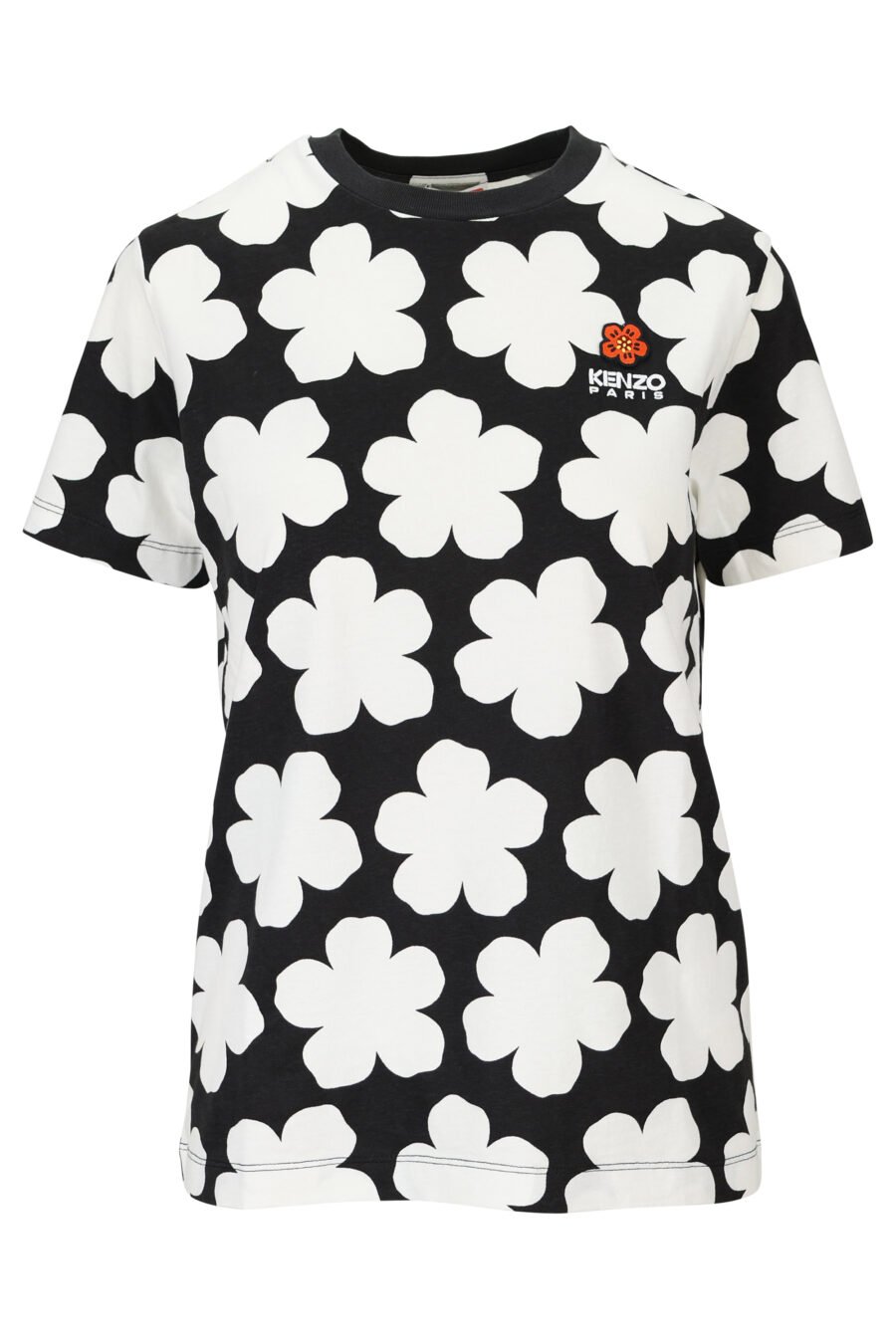 Camiseta negra "all over mini flower kenzo" - 3612230570757