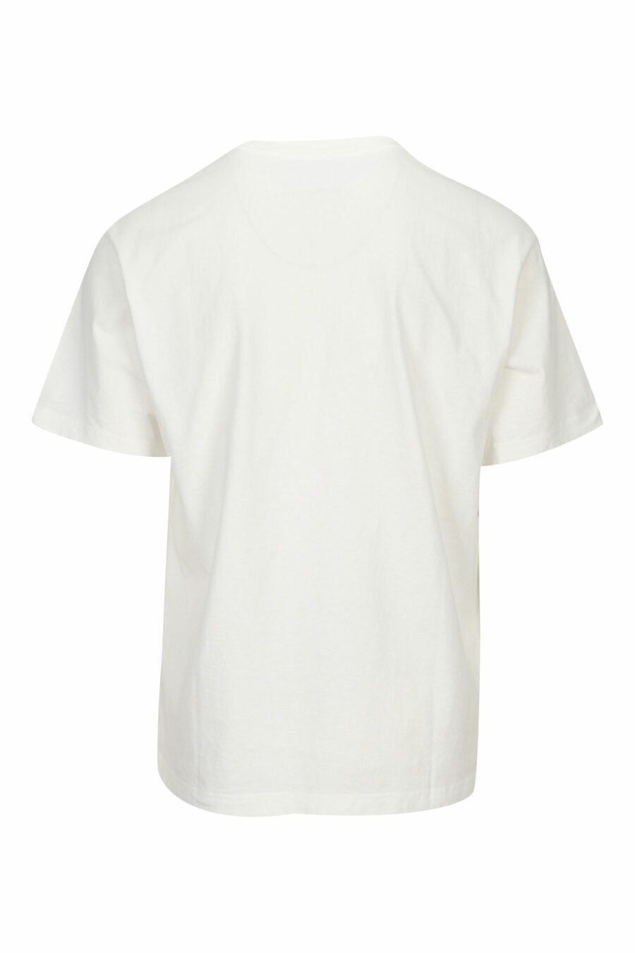 Weißes T-Shirt mit diagonalem Maxilogo "kenzo orange" - 3612230627000 1