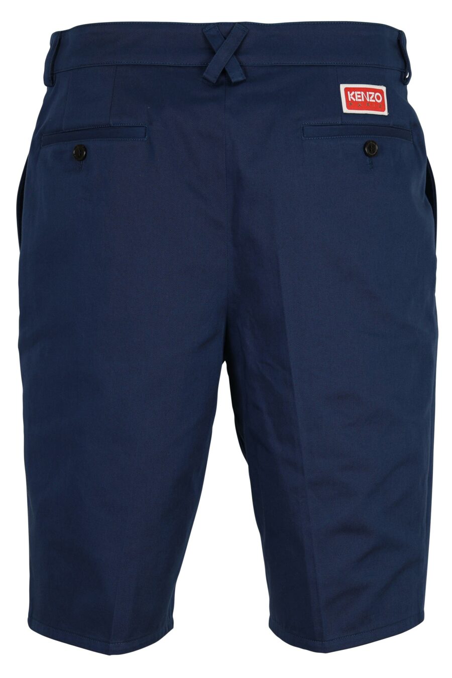 Pantalón azul oscuro corto con minilogo "boke flower" blanco - 3612230638433 1