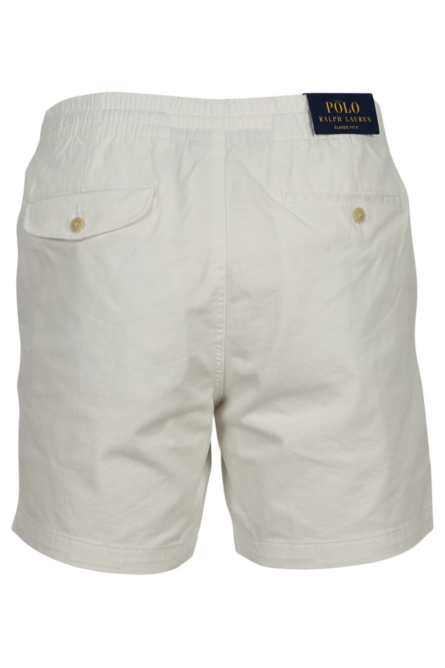 Pantalón blanco corto con minilogo "polo" - 3614712774080 1