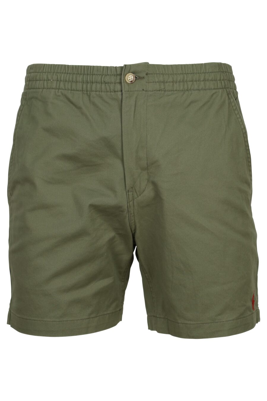 Military green shorts with mini-logo "polo" - 3616419584849