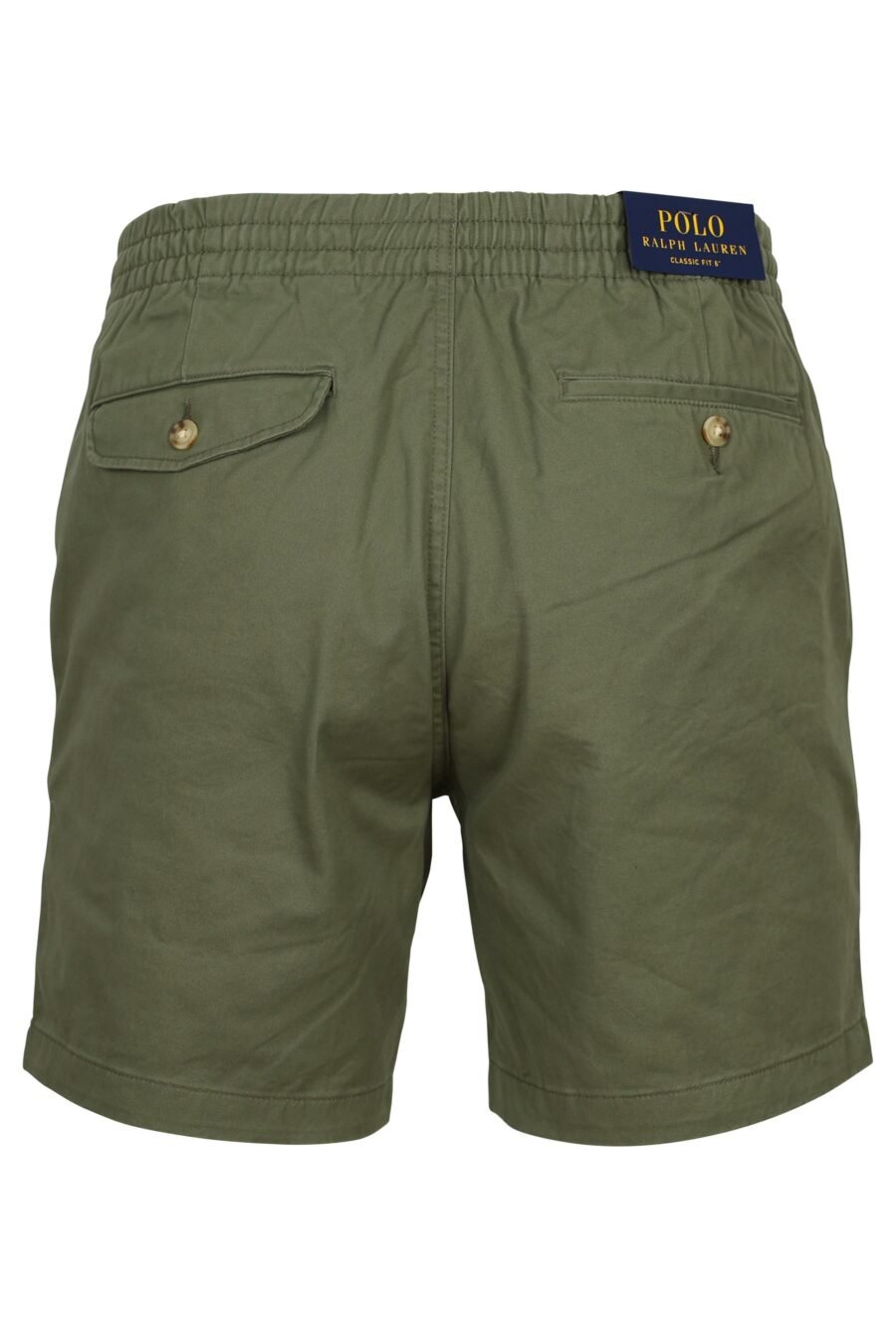 Military green shorts with mini-logo "polo" - 3616419584849 1