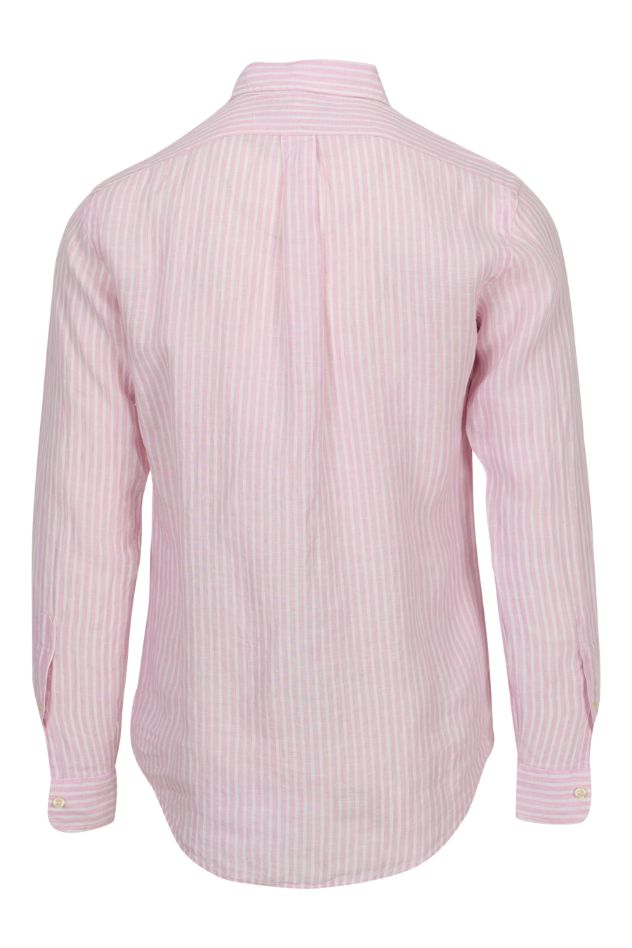 Camisa rosa con lineas blancas y logo "polo" - 3616534011084 1