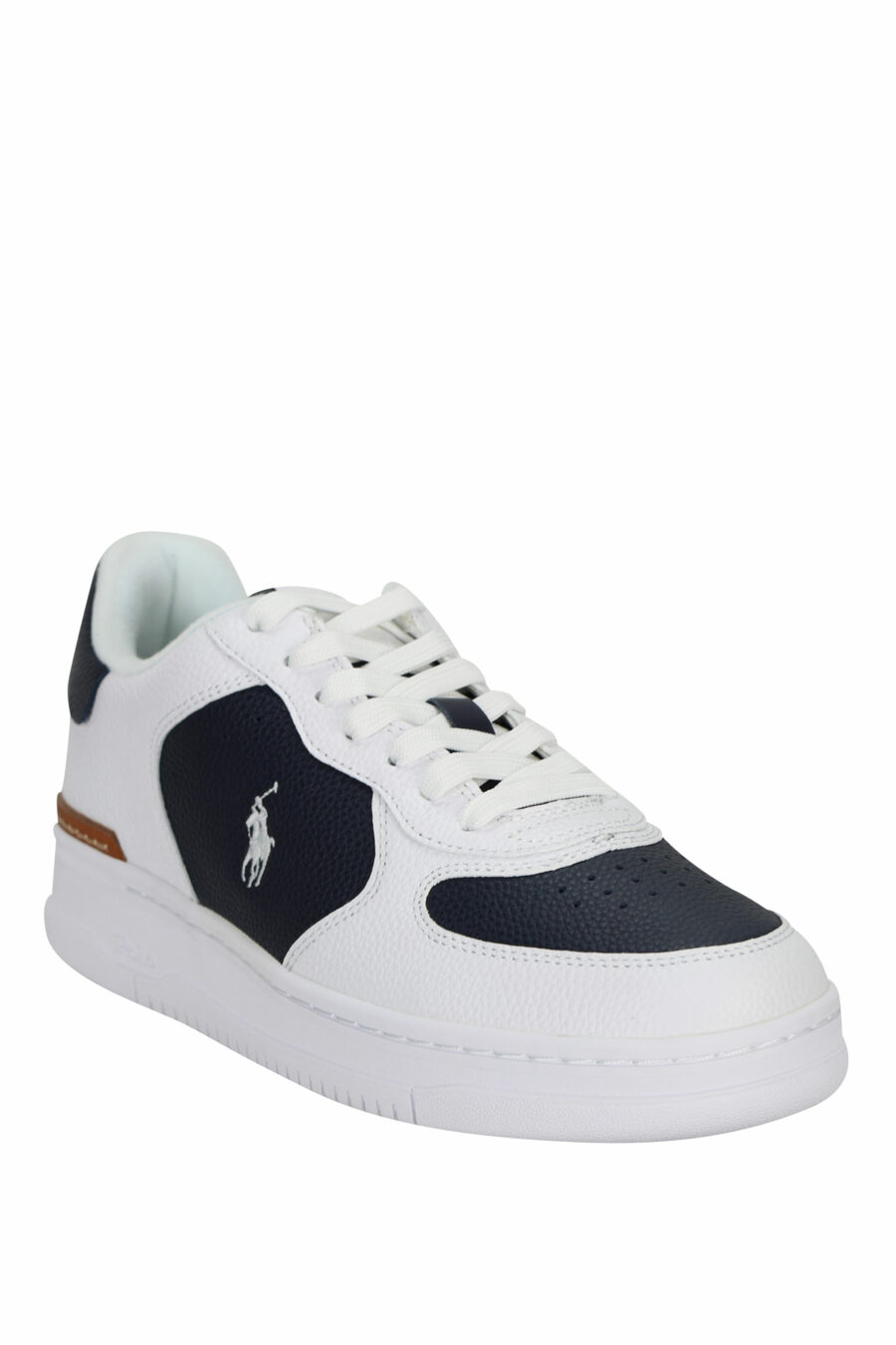 White trainers with dark blue and white mini-logo "polo" - 361653535530096 1