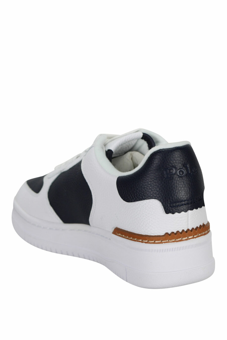 Zapatillas blancas con azul oscuro y minilogo blanco "polo" - 361653535530096 3