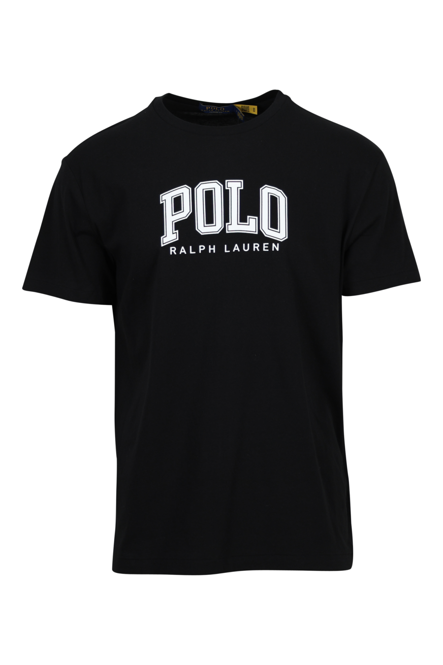Camiseta negra con maxilogo "polo" en blanco - 3616535662735