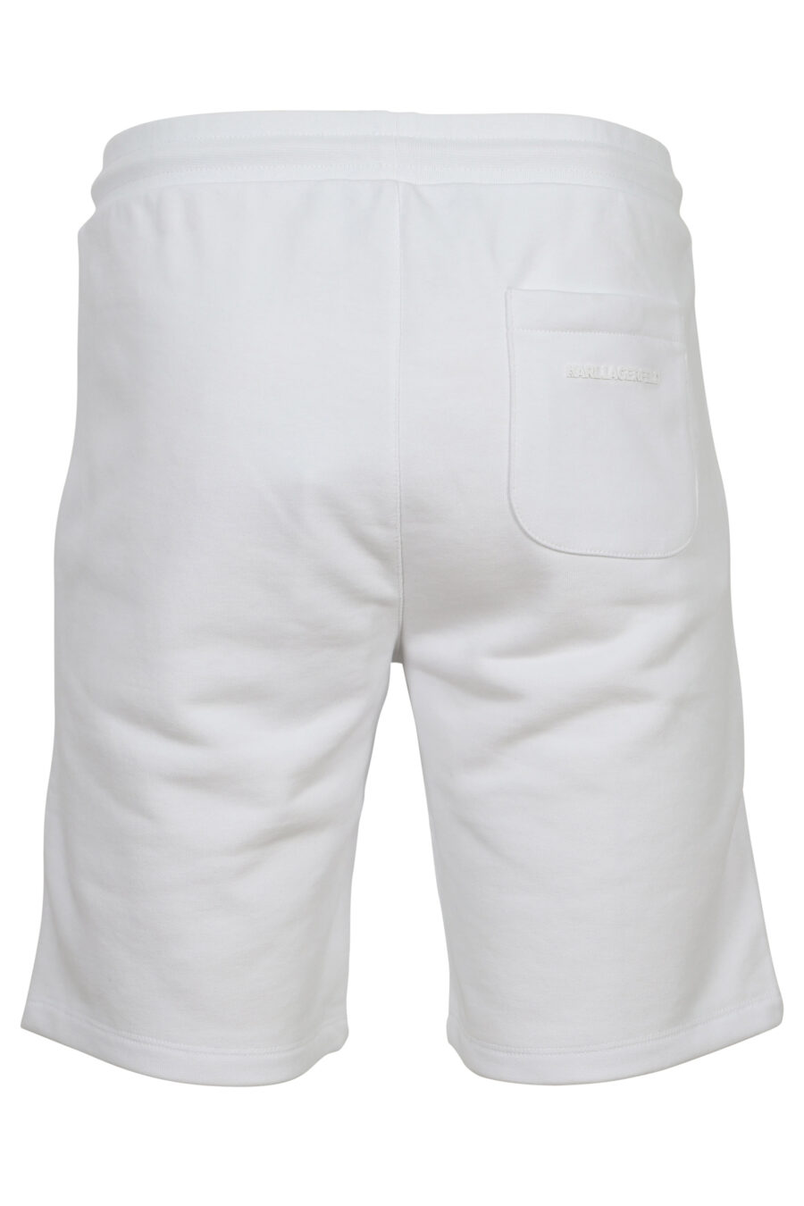 Pantalón de chándal corto blanco con minilogo azul en goma - 4062226782234 2