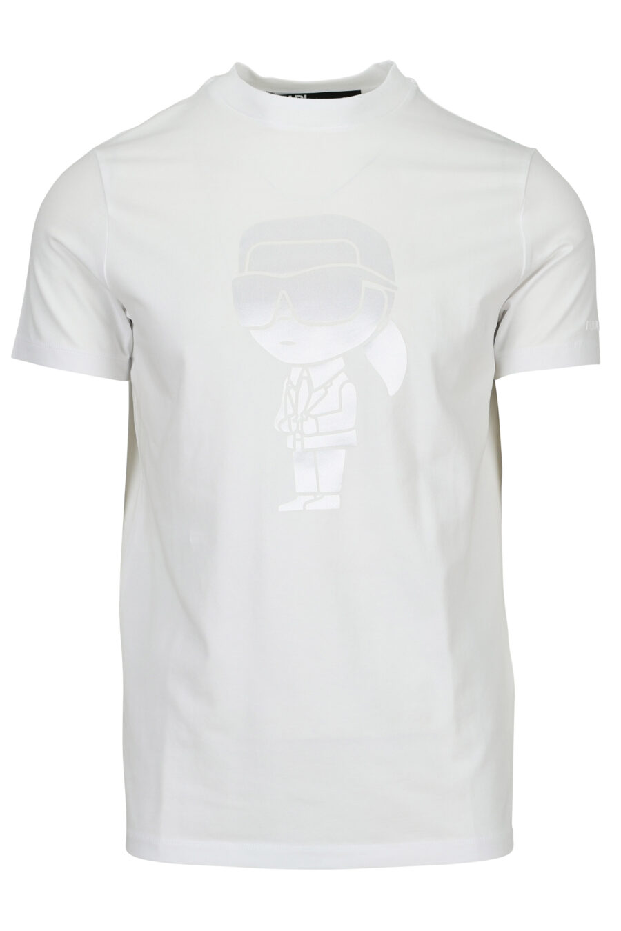Camiseta blanca con maxilogo "karl" monocromático - 4062226788564