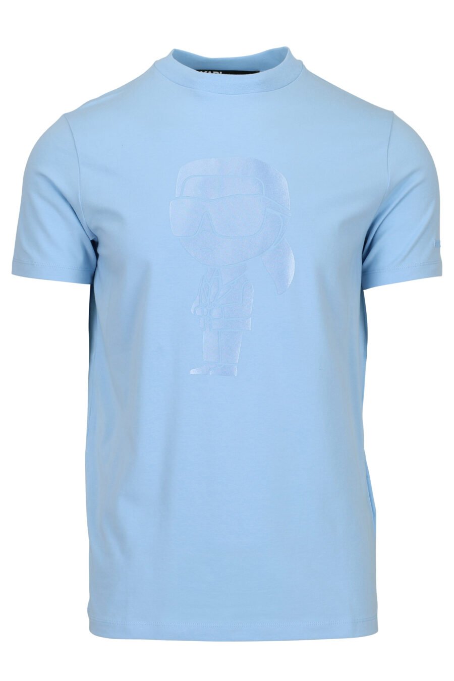 Camiseta azul claro con maxilogo "karl" monocromático - 4062226788632