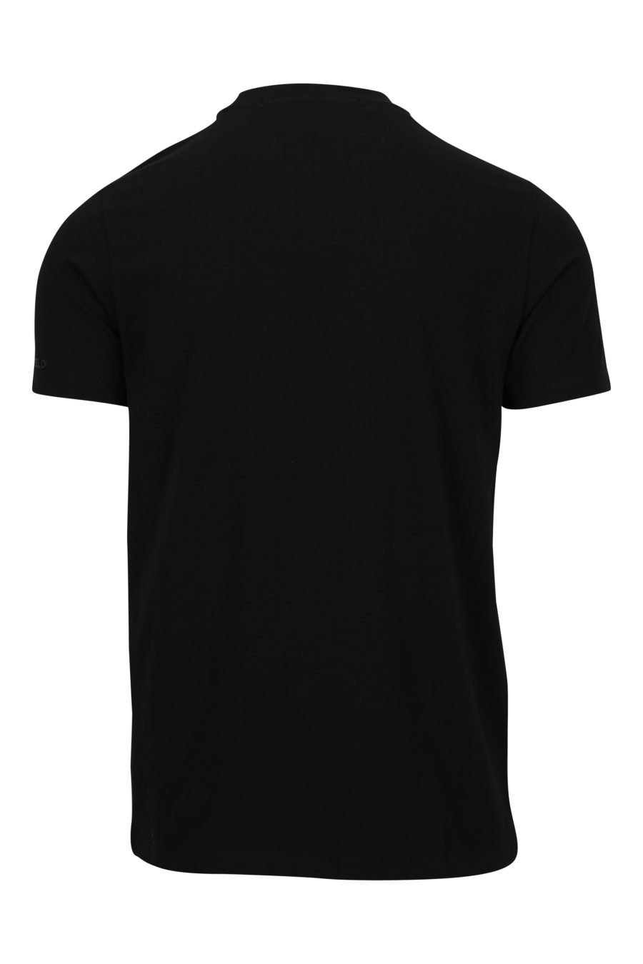Camiseta negra con maxilogo "karl" en degradé centrado - 4062226788700 1